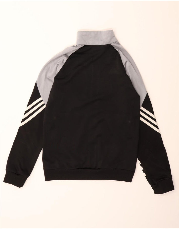 ADIDAS Boys Tracksuit Top Jacket 11-12 Years Black Polyester Vintage Adidas and Second-Hand Adidas from Messina Hembry 