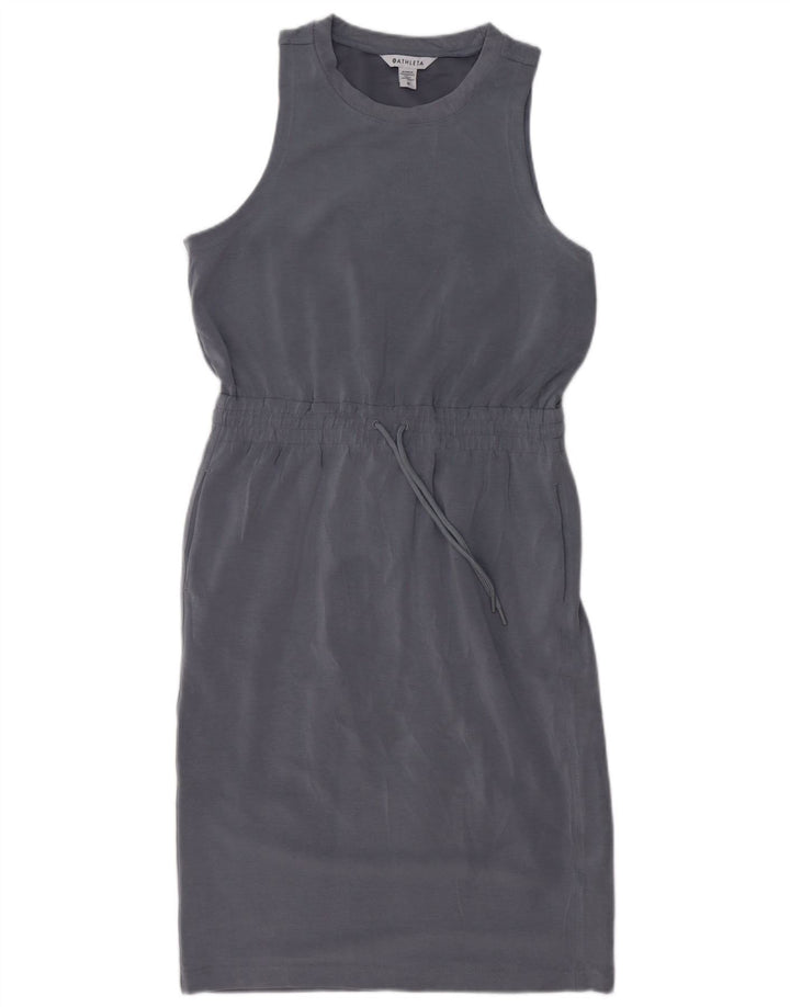 ATHLETA Ženska plašt haljina bez rukava UK 14 Srednje siva Tencel