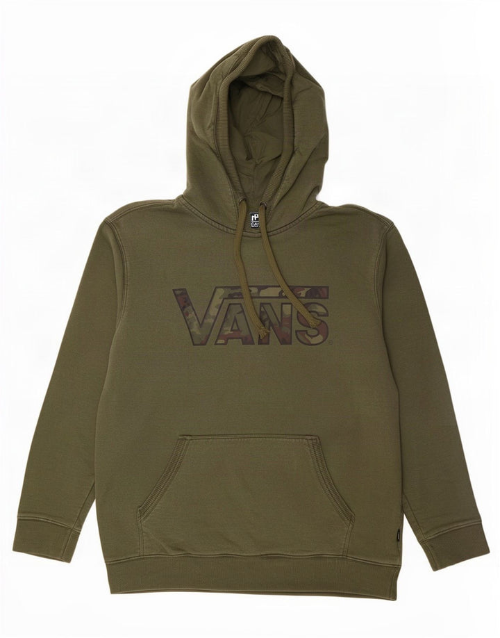 Vans muška majica s kapuljačom s kapuljačom, srednji kaki pamuk