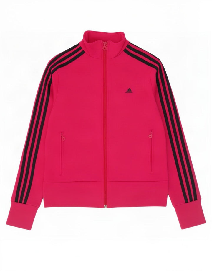 Adidas ženska gornja jakna trenirke UK 12 Srednje ružičasti poliester