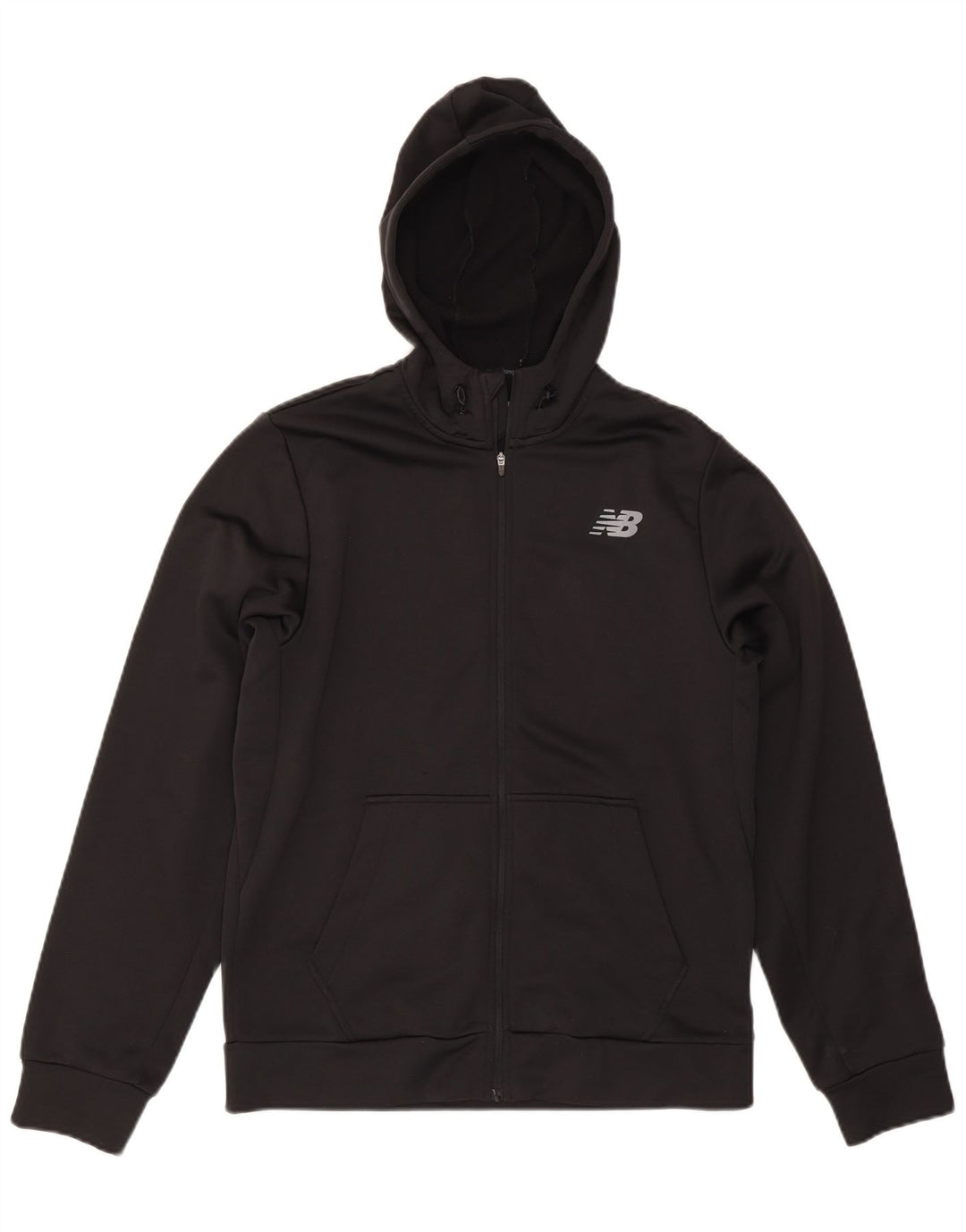 NEW BALANCE Muški pulover s kapuljačom s patentnim zatvaračem srednje crne boje od poliestera
