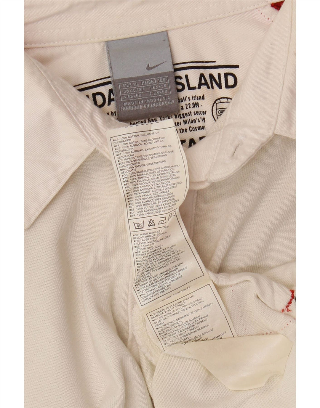 NIKE Muška polo majica dugih rukava za ragbi UK 45/47 XL Bijela boja