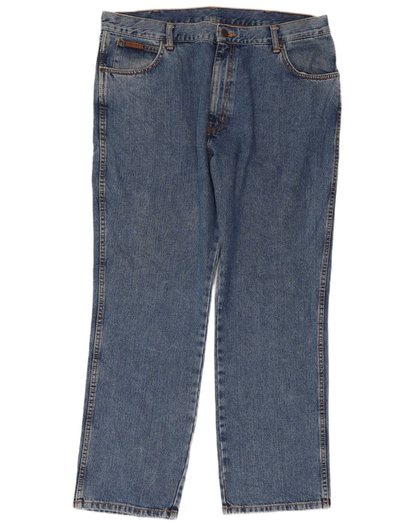 WRANGLER muške ravne traperice Texas W40 L30 plavi pamuk