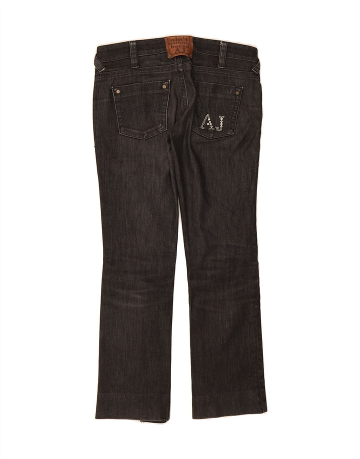 ARMANI Womens Bootcut Jeans W28 L28 Black Cotton Vintage Armani and Second-Hand Armani from Messina Hembry 