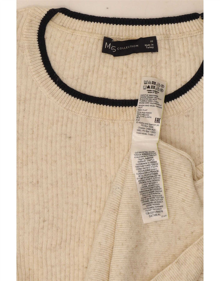Top ženske bluze Marks & Spencer UK 16 Large Off White Polyamide