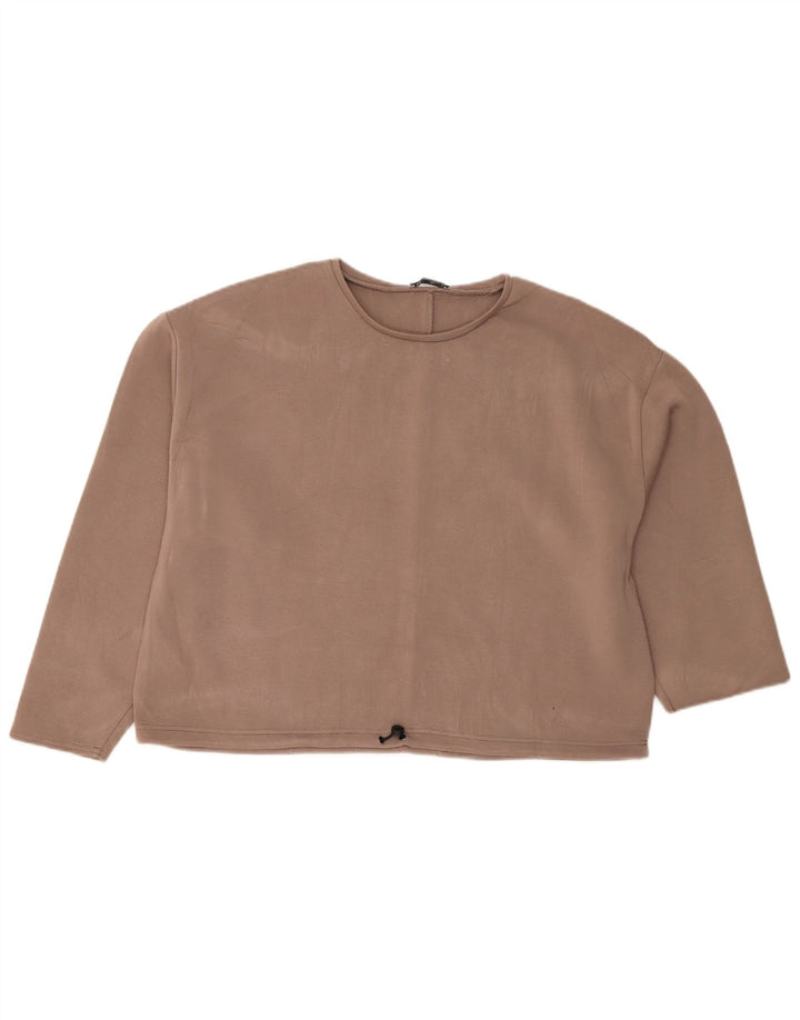 Zara ženska kratka prevelika bluza UK 18 XL smeđa