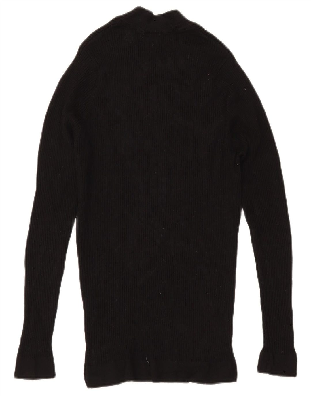 ZARA ženski džemper s kornjačičastim ovratnikom UK 8 Mala crna viskoza