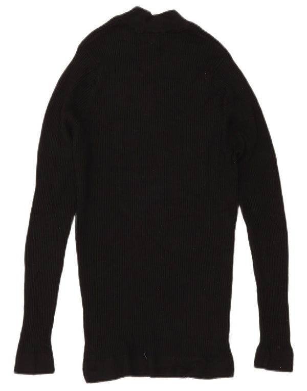 ZARA ženski džemper s kornjačičastim ovratnikom UK 8 Mala crna viskoza