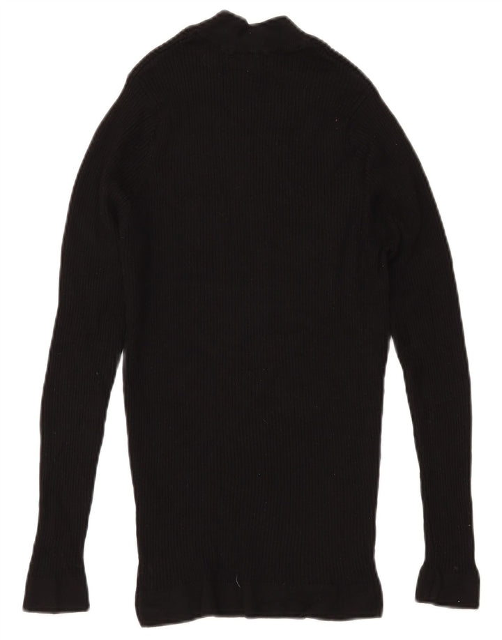 ZARA ženski džemper s kornjačičastim ovratnikom UK 8 Mala crna viskoza