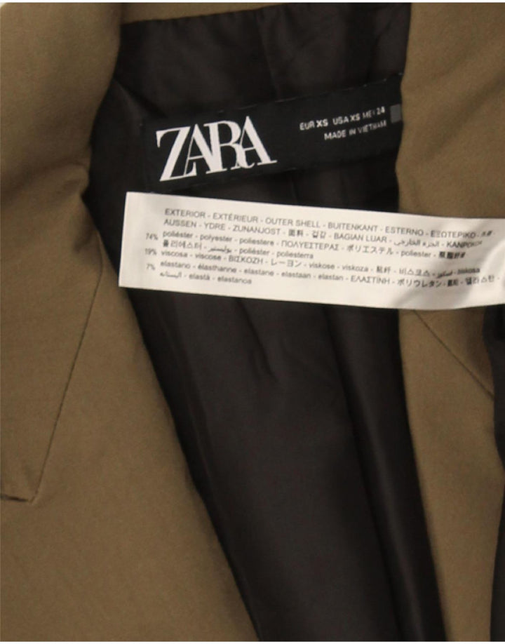 Zara muška jakna s dvostrukim kopčanjem UK 34 XS kaki poliester