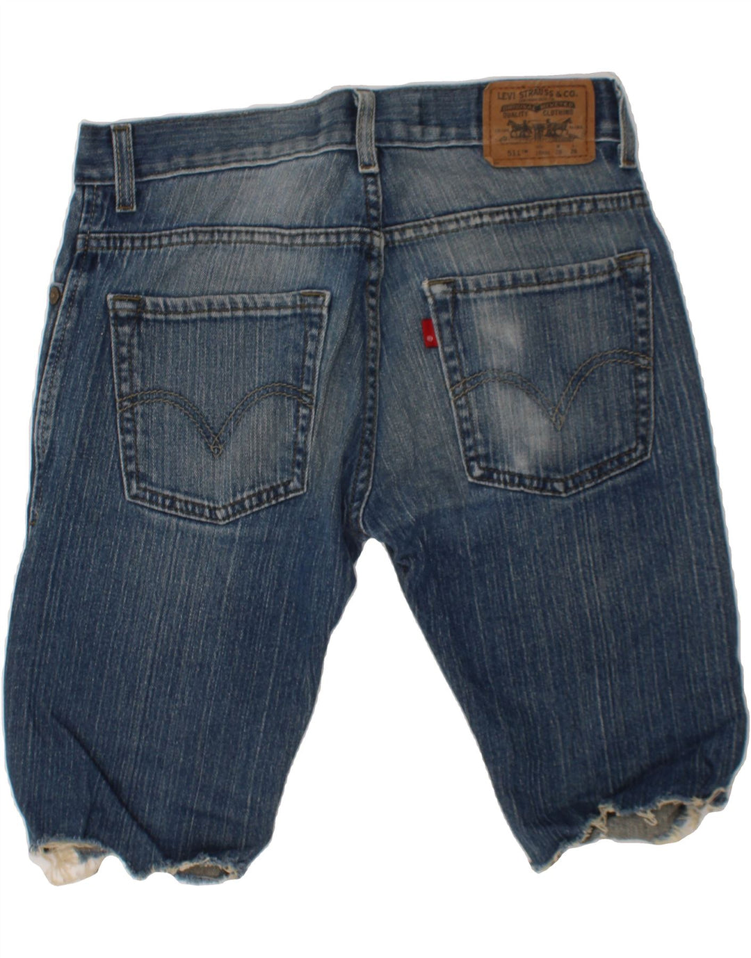 LEVI'S Boys 511 Denim Shorts 15-16 Years W28 Blue Cotton Vintage Levi's and Second-Hand Levi's from Messina Hembry 