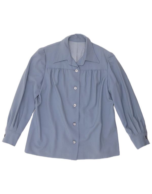 VINTAGE ženska košulja UK 18 XL plava