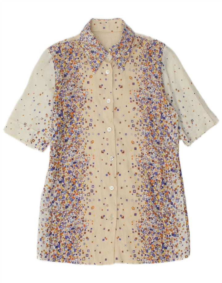 PANCALDI & B ženski dvodijelni komplet suknji UK 4 XS W24 bež geometrijski pamuk