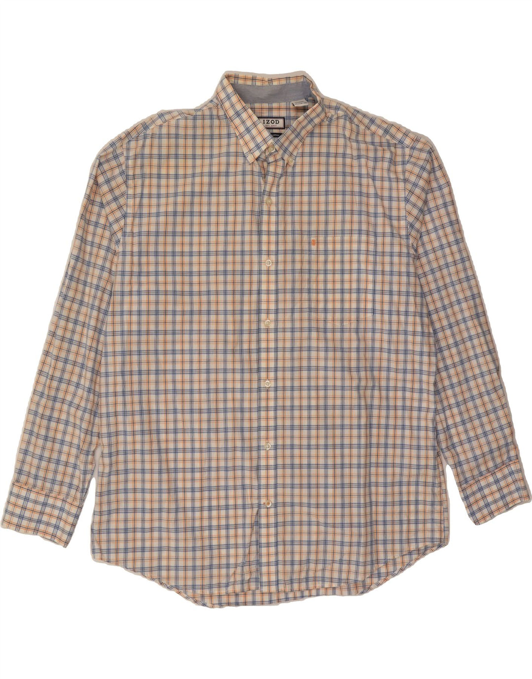 IZOD Mens Shirt XL Blue Check Cotton Vintage Izod and Second-Hand Izod from Messina Hembry 