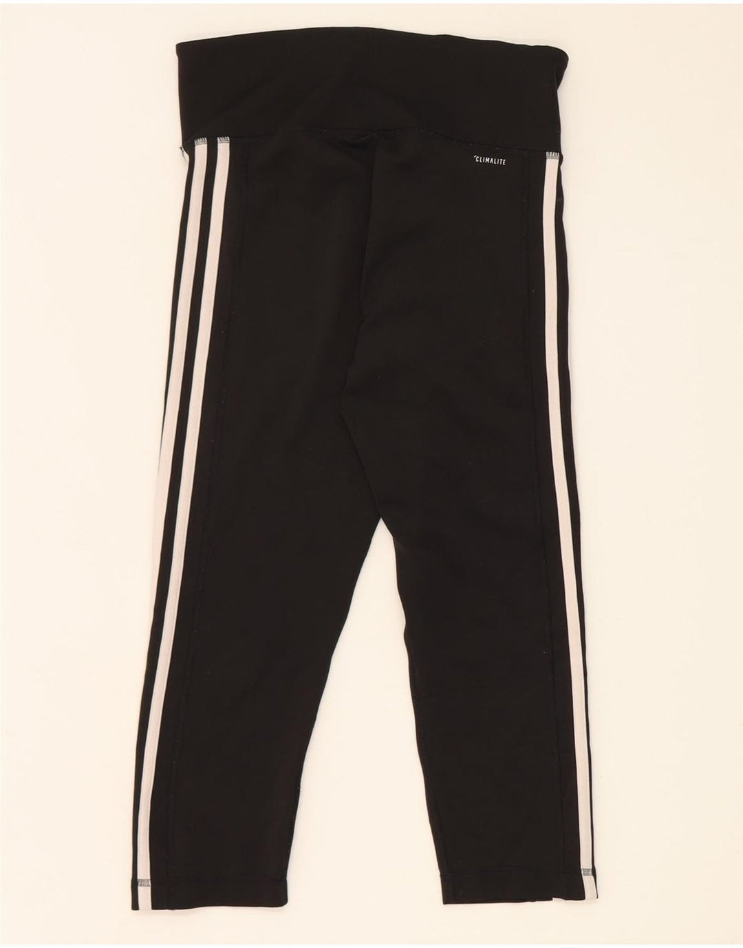 Adidas ženske Climalite Capri tajice UK 8/10 male crne poliesterske