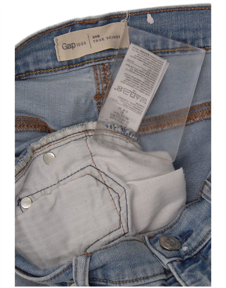 Gap ženske uske traperice W30 L27 pamuk na plave točke