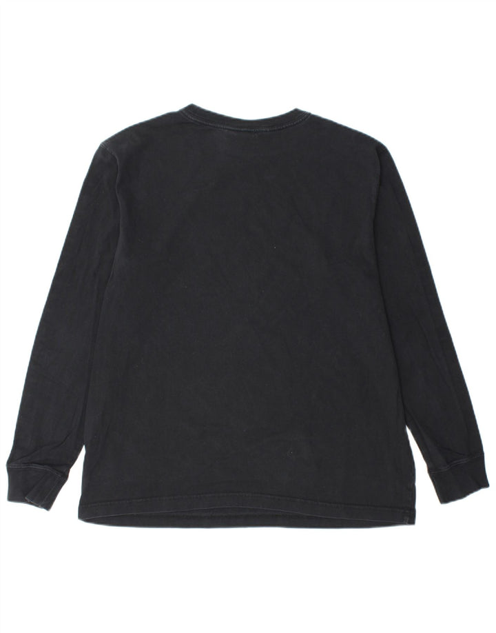 NIKE Mens Graphic Top Long Sleeve Medium Black Cotton