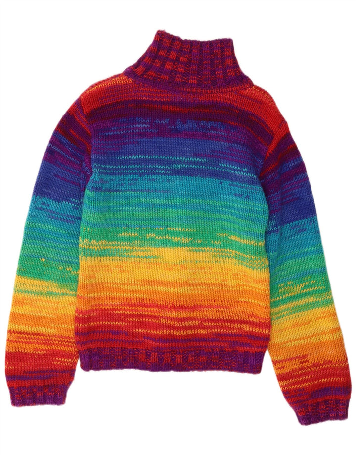 Rocky Womens Turtle Neck Jumper Sweater UK 14 Large Multicoloured