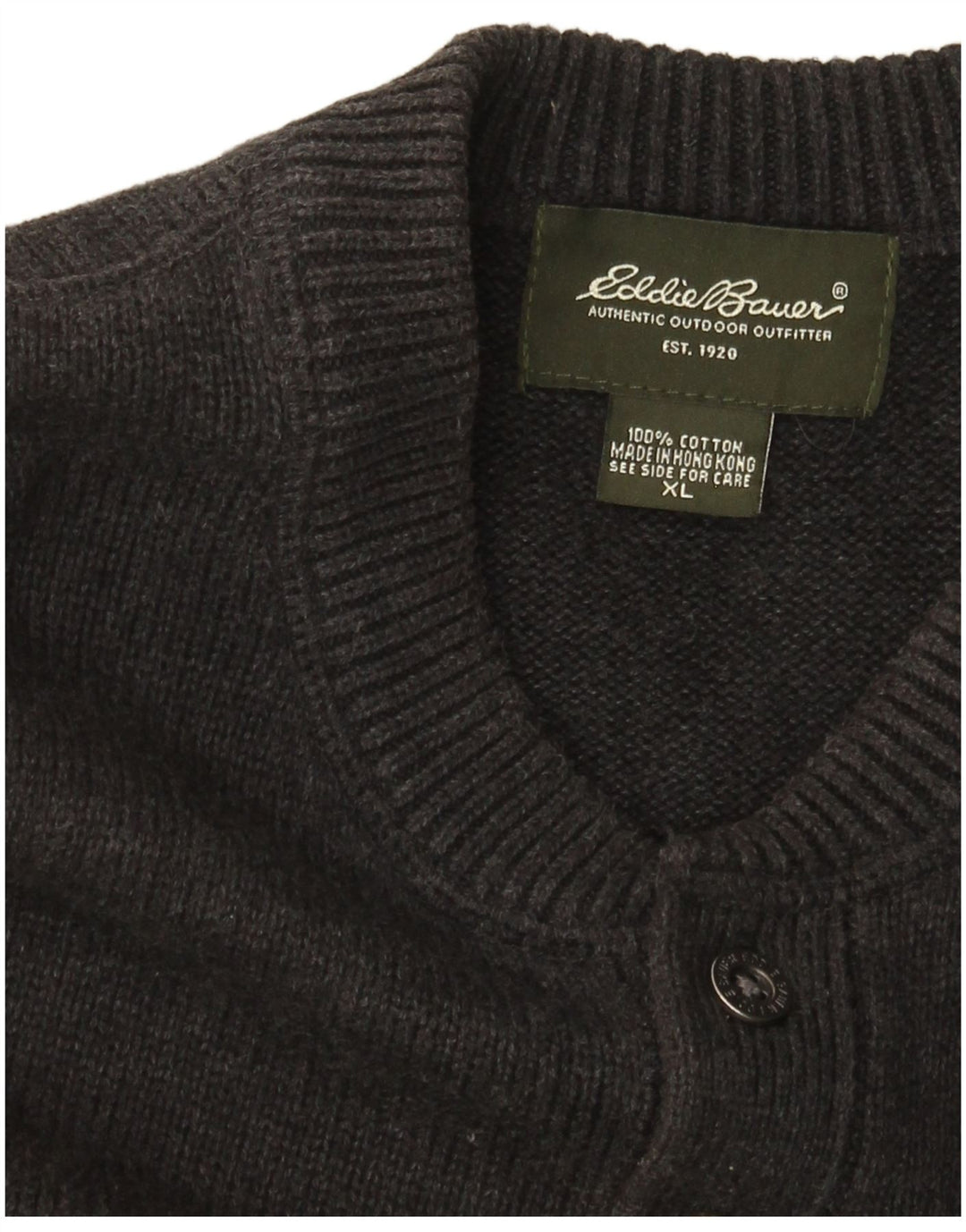EDDIE BAUER Muški pulover s okruglim izrezom XL sivi pamuk
