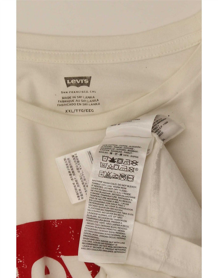Levi's gornji dio majice s grafičkim motivima 2XL bijeli pamuk