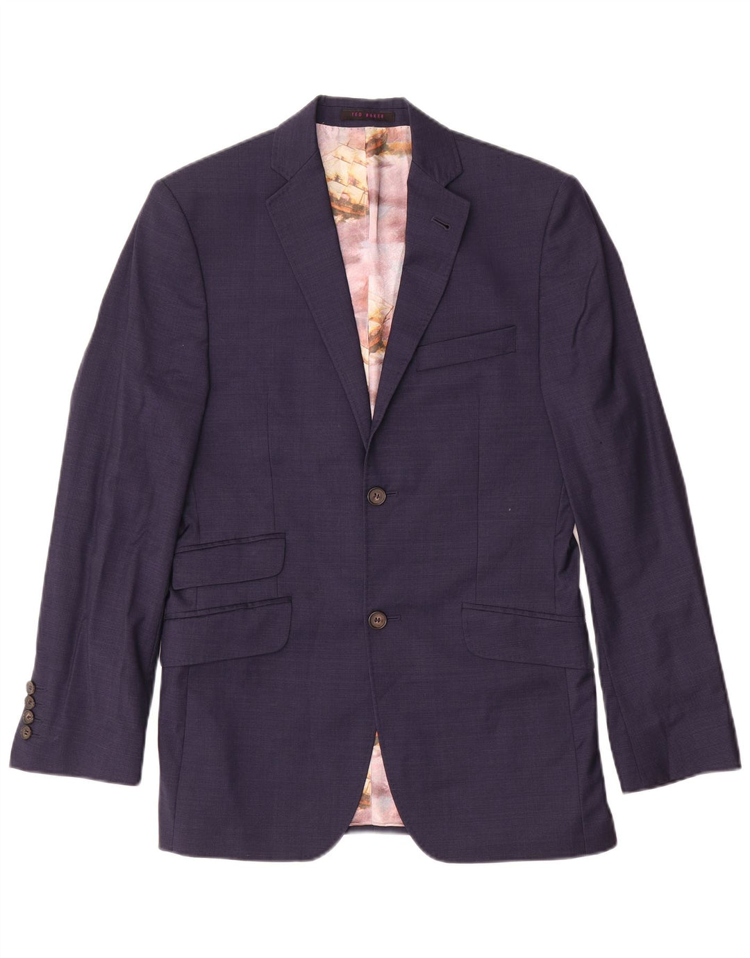 Ted Baker Muška jakna s 2 gumba UK 36 Mala tamnoplava vuna