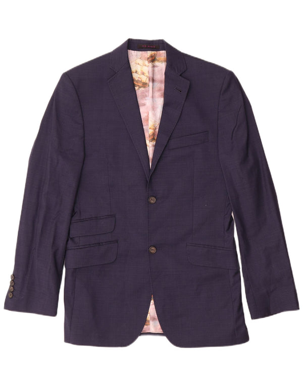 Ted Baker Muška jakna s 2 gumba UK 36 Mala tamnoplava vuna
