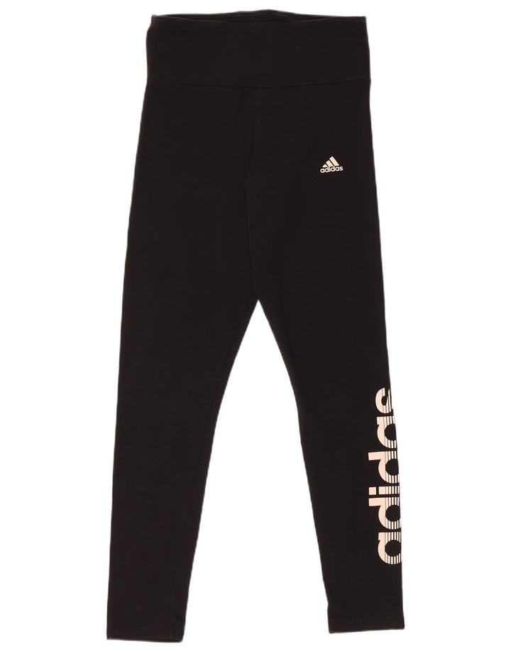 Adidas ženske grafičke tajice UK 8/10 male crne