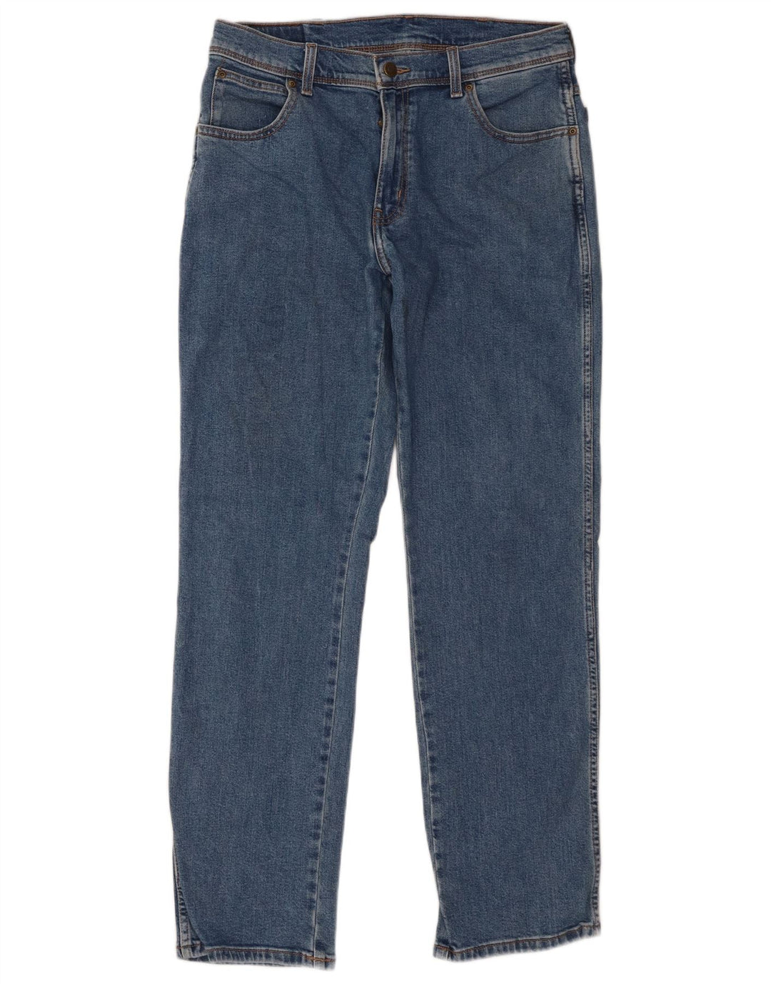 Wrangler muške ravne traperice W33 L32 plavi pamuk