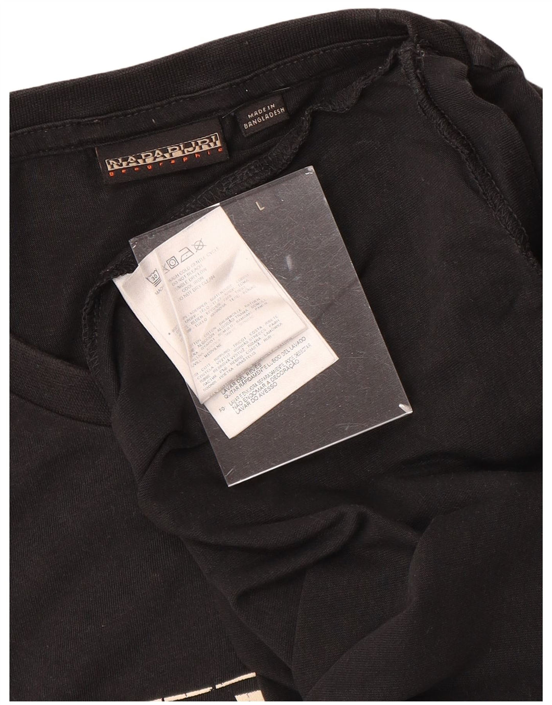 NAPAPIJRI Muška majica kratkih rukava Geographic Graphic, veliki crni pamuk