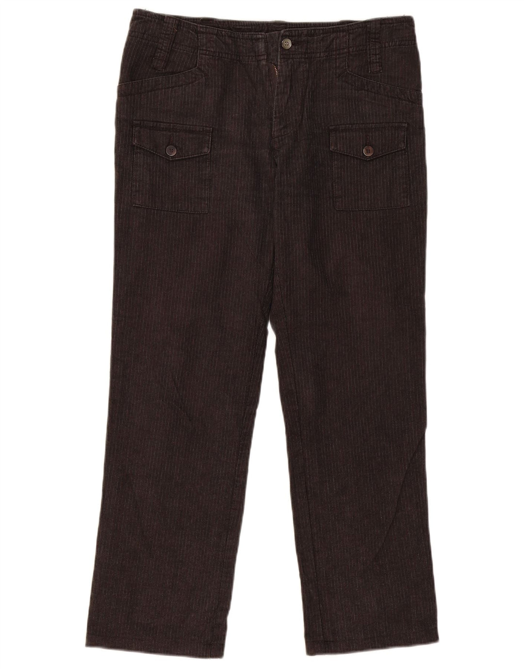 ELLESSE Ženske ravne Cargo hlače IT 44 srednje W32 L28 sive pruge