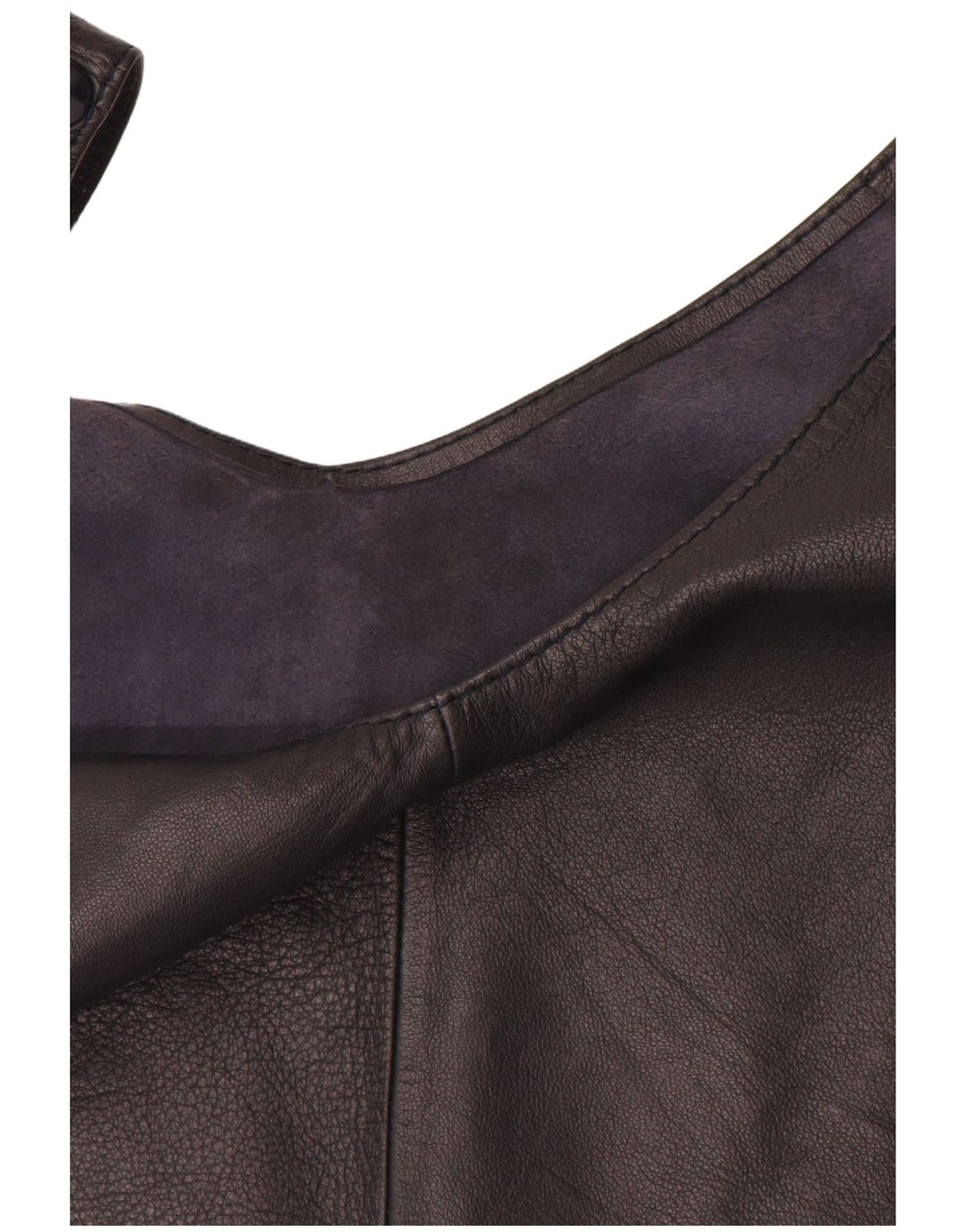 VINTAGE ženski kožni kratki top UK 12 srednje crne boje