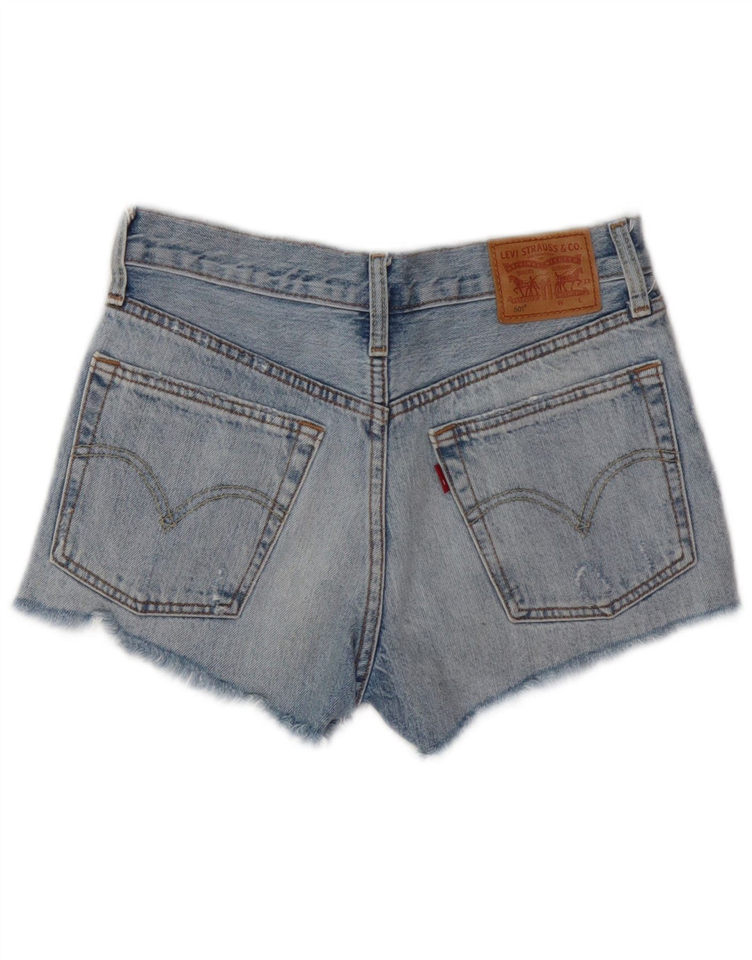 LEVI'S Ženske 501 kratke traper hlače W24 XS plavi pamuk