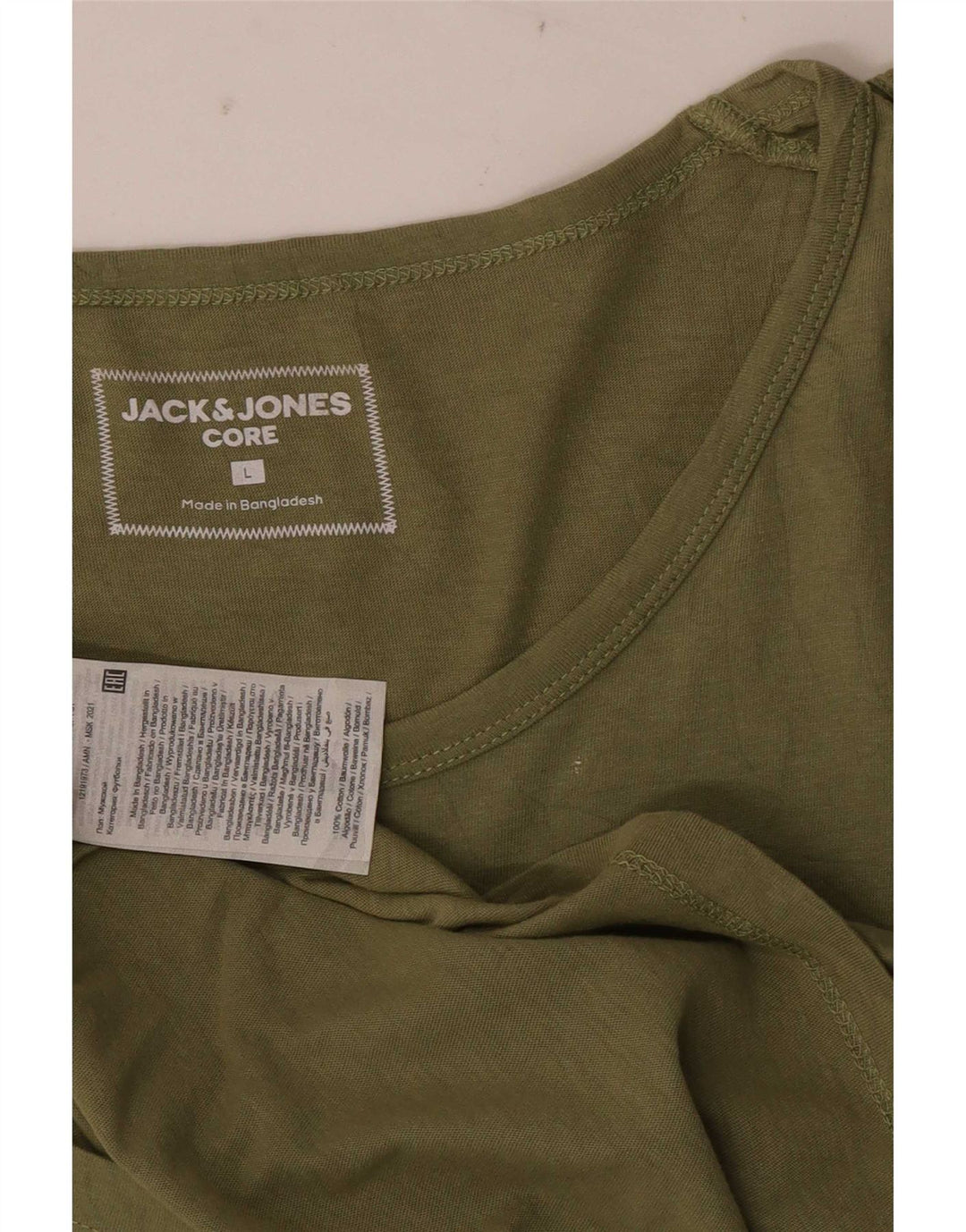Jack & Jones muški grafički prsluk Veliki zeleni pamuk