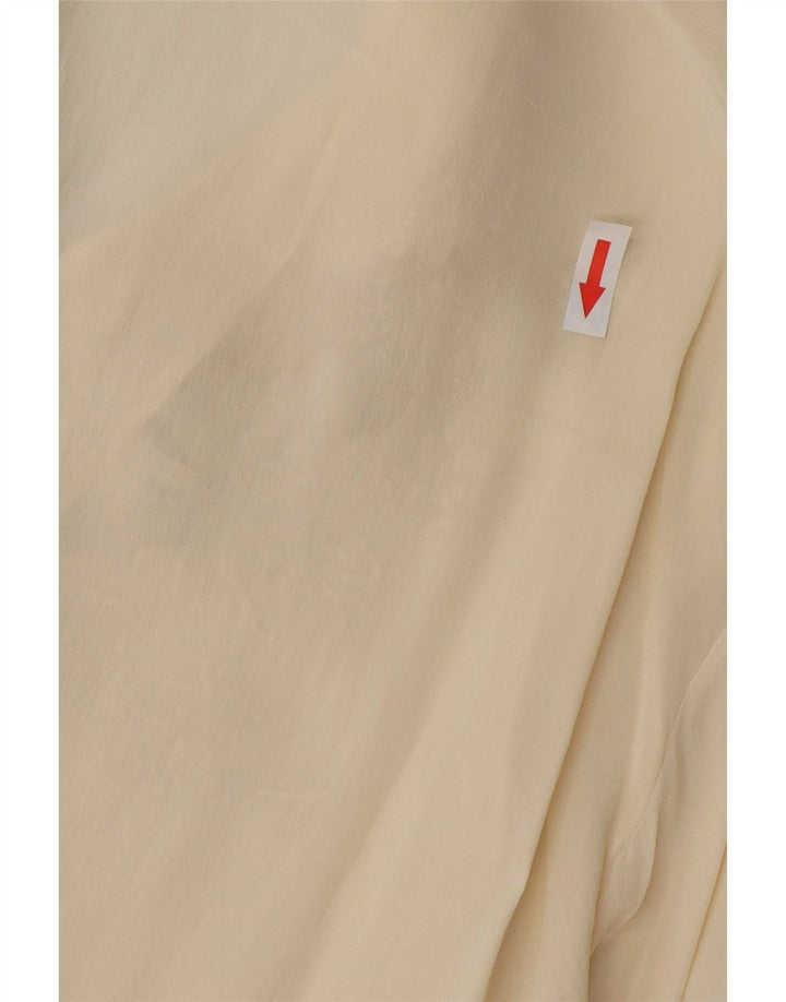 Vintage ženska košulja bluza IT 42 srednje bijele cvjetne svile