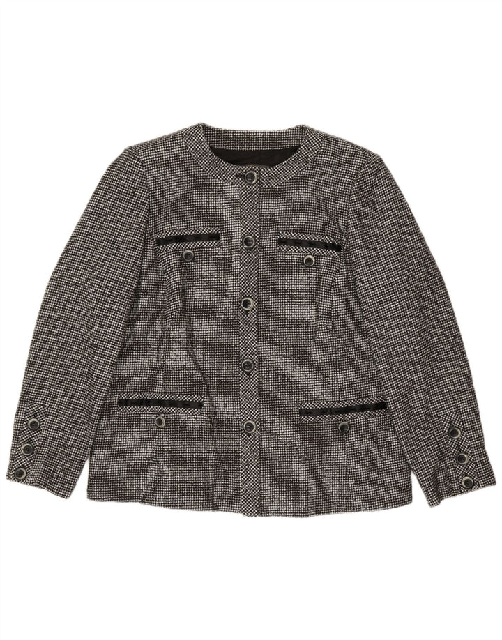 Marina Rinaldi Ženska jakna s 5 gumba Vel. 23 Velika siva houndstooth