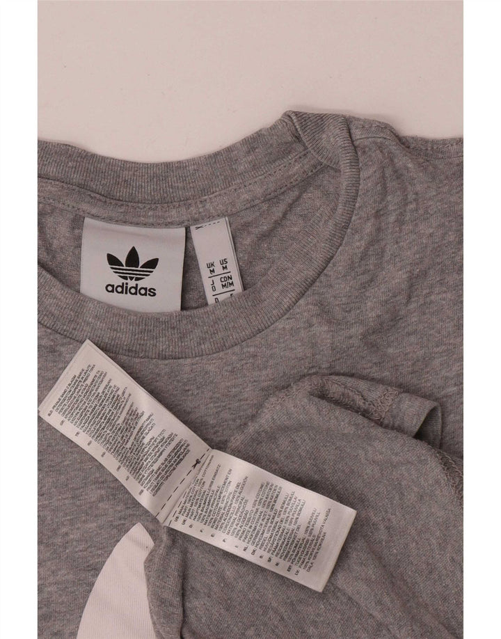 Adidas muška majica s grafičkim motivima, srednje sivi pamuk