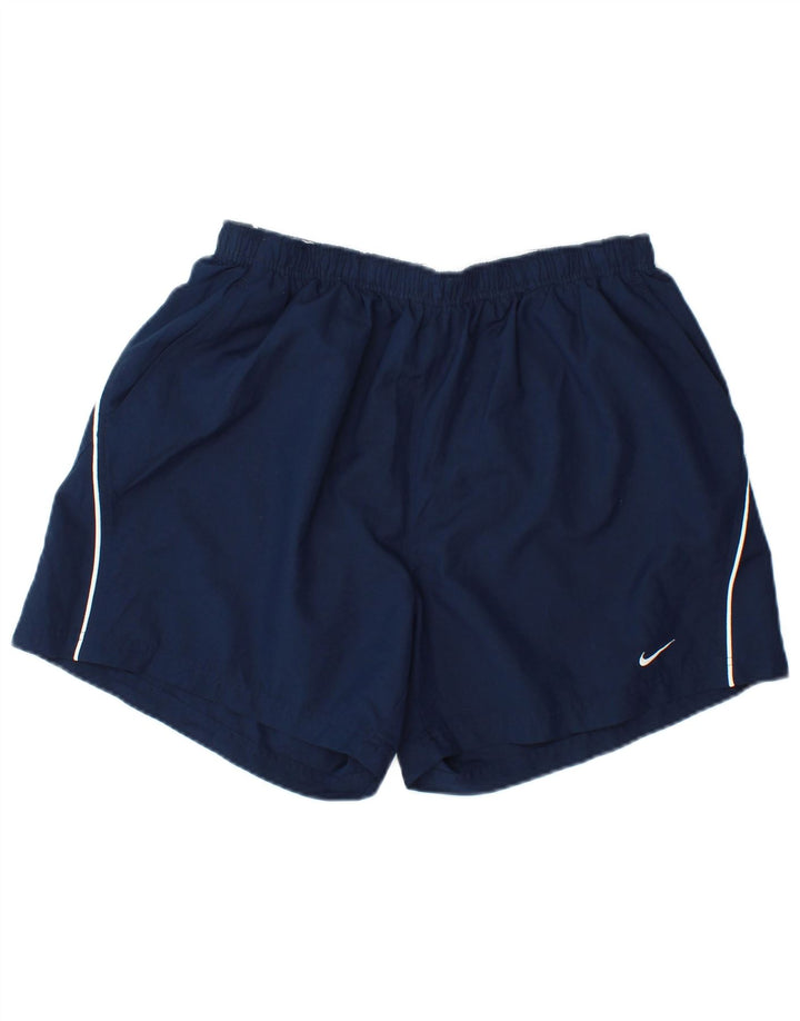 Nike muške sportske kratke hlače XL tamnoplavi prugasti poliester