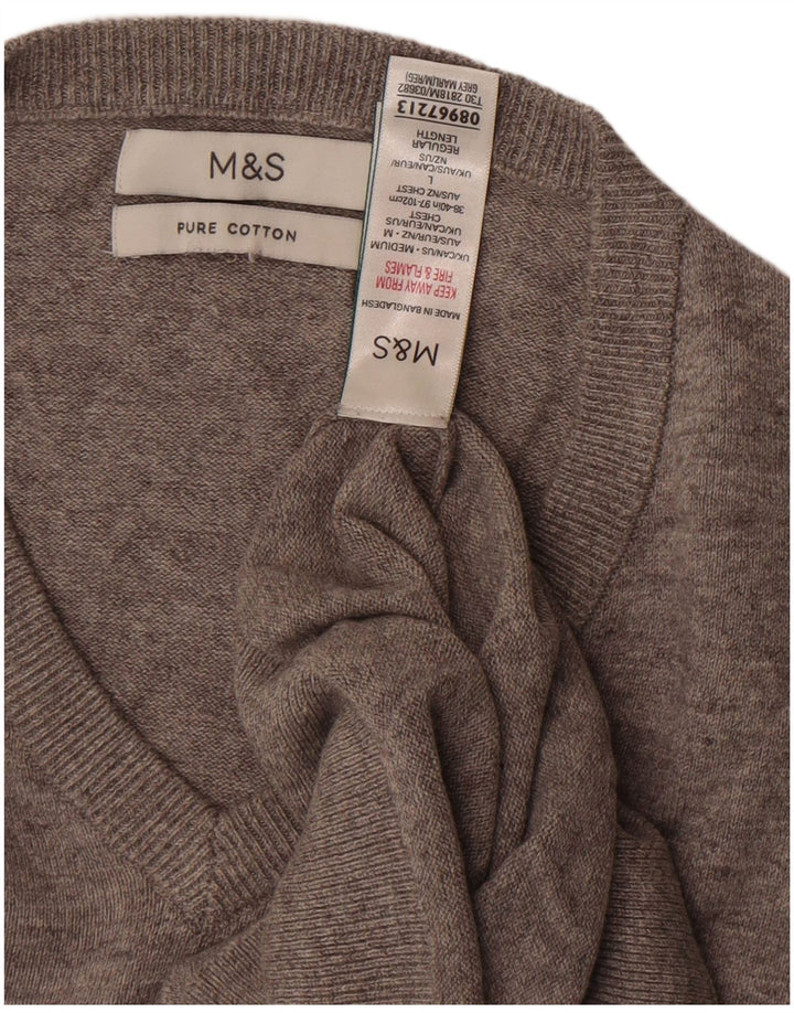 Marks & Spencer muški pulover s V-izrezom, veliki sivi pamuk