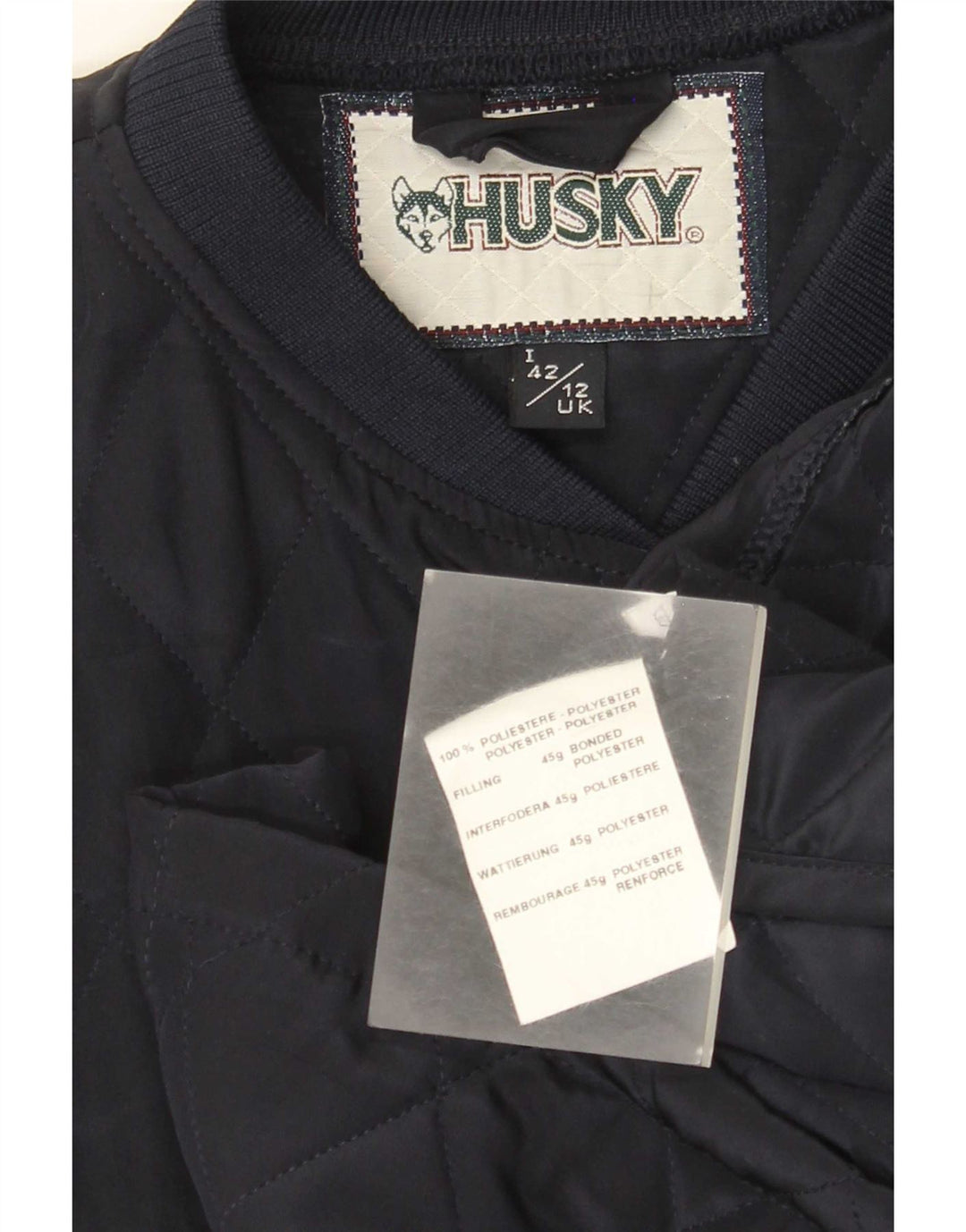 Husky ženska prošivena jakna UK 12 Srednji tamnoplavi poliester