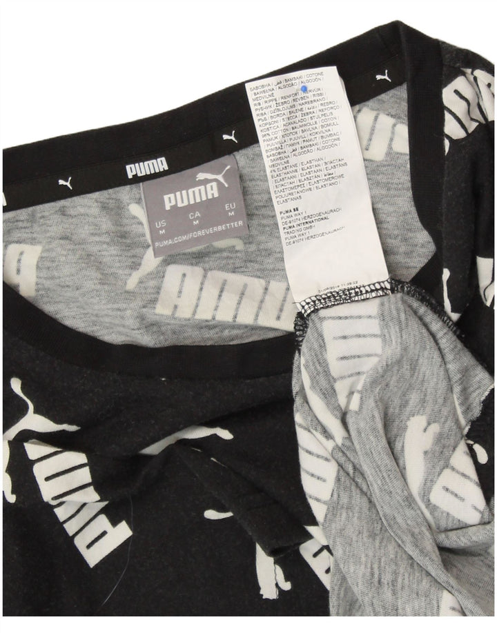 PUMA muška majica kratkih rukava srednje veličine, crni pamuk