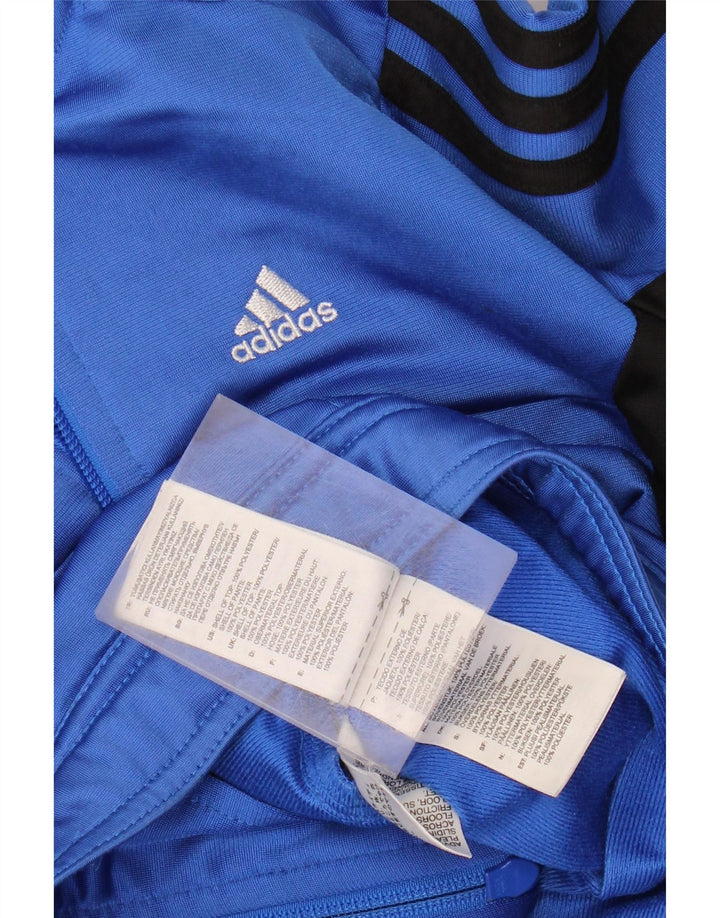 Gornja jakna od trenirke Adidas za dječake 7-8 godina, poliester plave boje