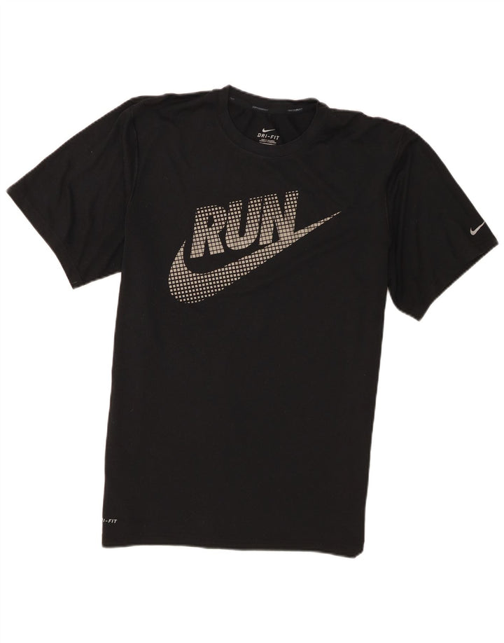 Nike Dri Fit Graphic T-Shirt Top Srednje crni poliester
