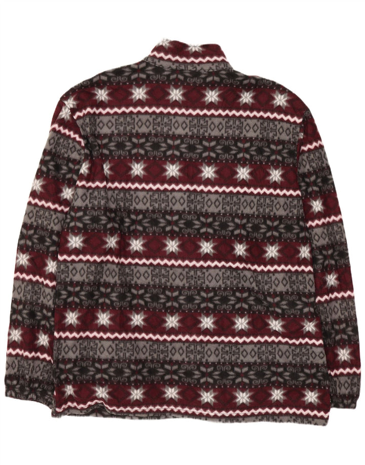 JINHAOLAI muška jakna od flisa UK 46 3XL siva Fair Isle poliester
