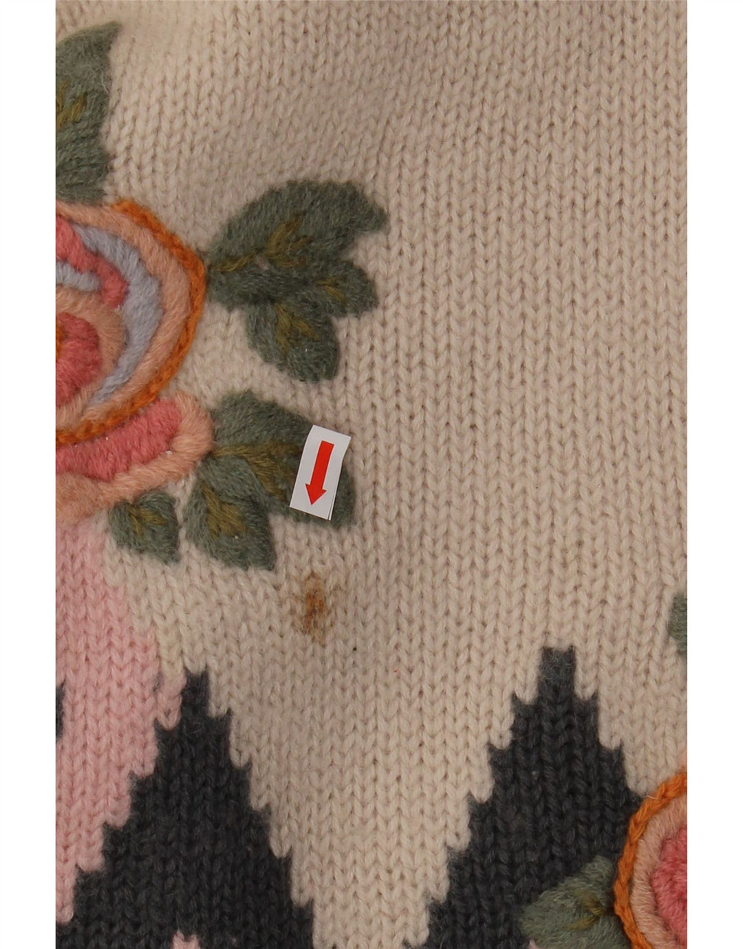 VINTAGE ženski džemper s dugačkim ovratnikom UK 16 Veliki ružičasti