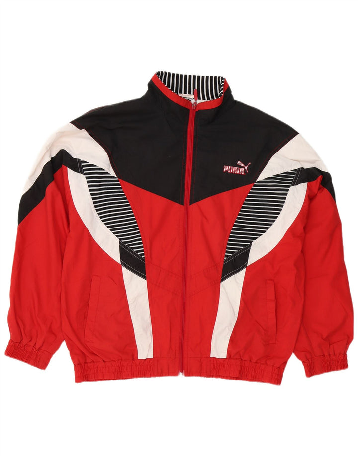 Puma muška gornja jakna trenirke Medium Red Colourblock Poliester
