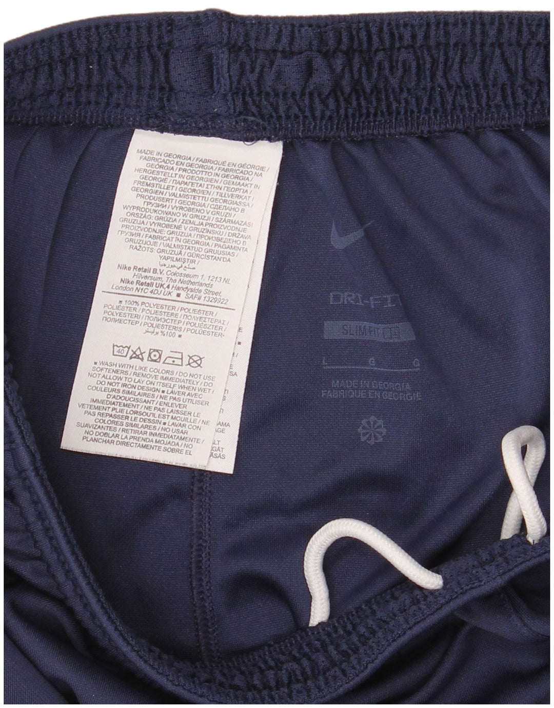 NIKE muške Dri Fit Slim Fit kratke sportske kratke hlače velike tamnoplave poliesterske boje