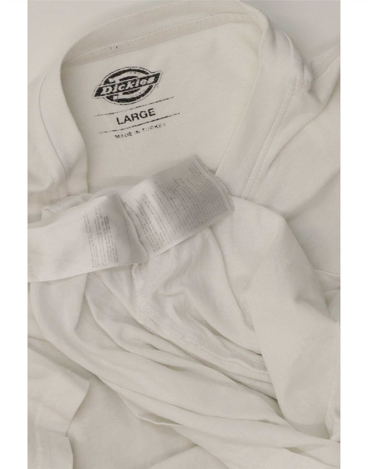 Velika bijela pamučna muška majica kratkih rukava Dickies s grafičkim motivima