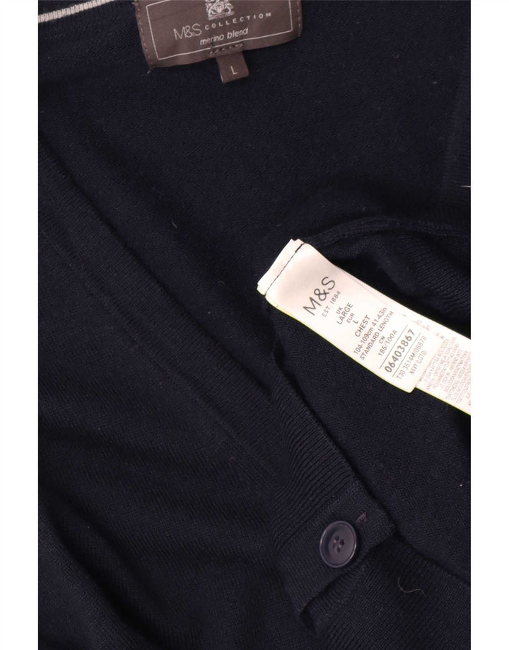 Marks & Spencer muški kardigan pulover veliki tamnoplavi akril