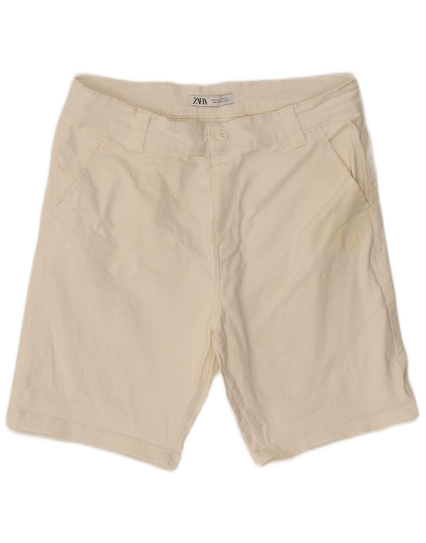 Zara muške chino kratke hlače EU 42 Large W32 Bijeli pamuk
