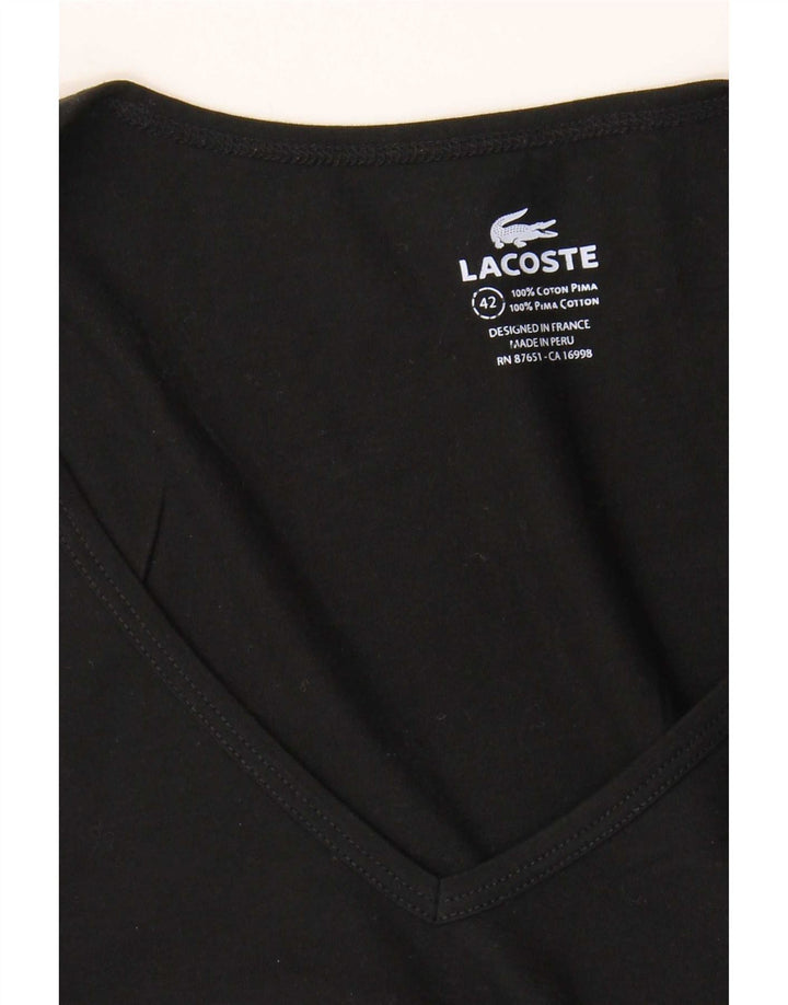 Lacoste ženska majica kratkih rukava, velika veličina 42, crni pamuk